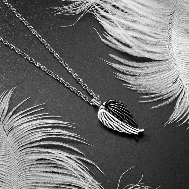 Angel Wing Urn Necklaces for Ashes Cremation Necklace