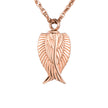 Rose Gold Angel Wing Urn Cremation Necklaces for Ashes