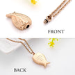 Rose Gold Angel Wing Urn Cremation Necklaces for Ashes