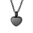 Plain Heart Urn Cremation Necklace for Ashes