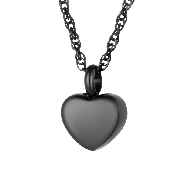 Plain Heart Urn Cremation Necklace for Ashes