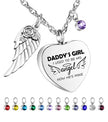 Angel Memorial Heart Necklace for Ashes