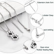 Pet Paw Urn Cremation Necklace for Ashes