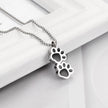 Pet Paw Urn Cremation Necklace for Ashes