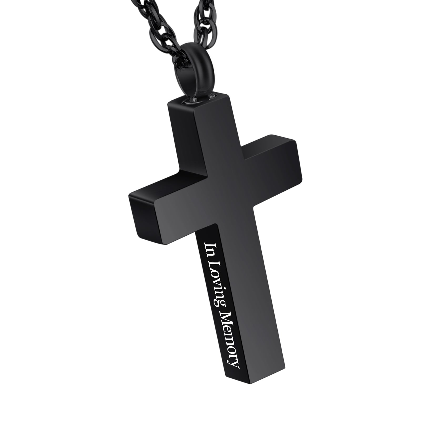 In Loving Memory Cross Necklace for Ashes