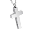 In Loving Memory Cross Necklace for Ashes